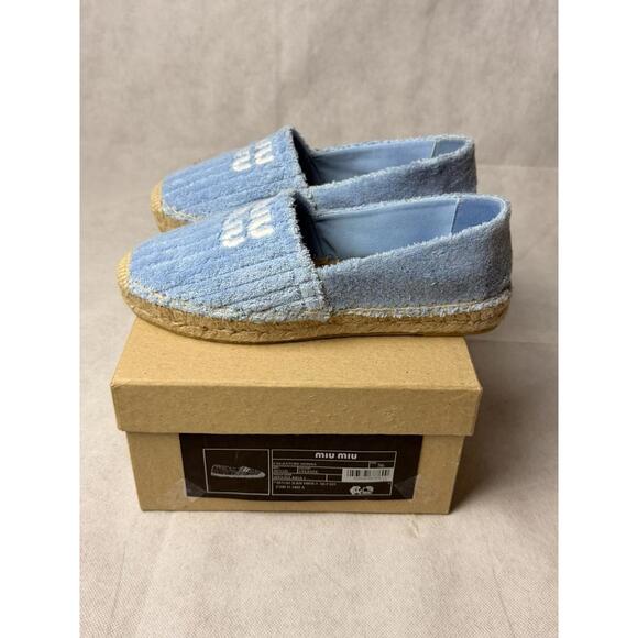 Miu Miu Terry Cloth Logo Espadrilles SZ 36 Brand New - Picture 3 of 6
